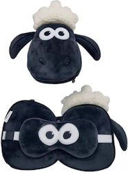 Puckator Reisekopfkissen Maske Rund Polyester Grau