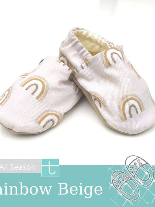 Titot Soft-Sole Baby Slippers White