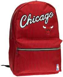 Back Me Up NBA Chicago Bulls Σχολική Τσάντα Πλάτης Δημοτικού σε Κόκκινο χρώμα