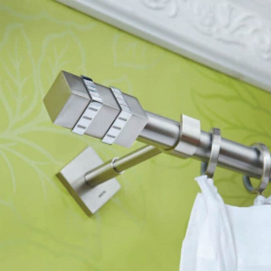 Aslanis Home Metalic Galerie pentru perdele Diva Dublu cu bară Φ20mm 240buc Nikel satin