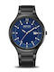 Bering Time Ανδρικό Ρολόι 49mm Solar με Μαύρο Μεταλλικό Μπρασελέ