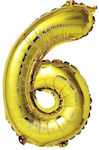 Balloon Foil Number 6 Gold 6 40cm