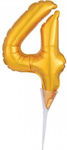 Balloon Foil Number 4 Gold