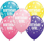 Μπαλόνια Γενεθλίων Girl Πολύχρωμα 5τμχ
