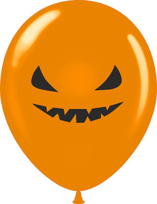 Set of 15 Balloons Latex Orange Halloween Smile 30.4cm