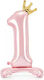 Luftballon Folie Jumbo Zahl 1 Rosa 103cm