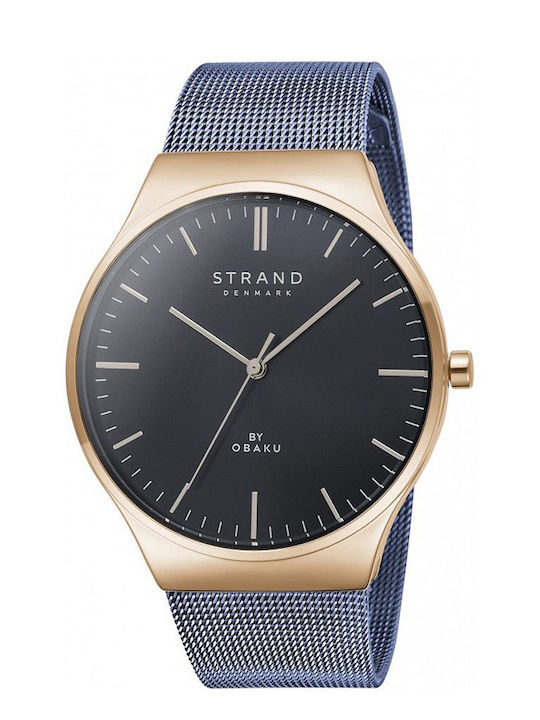 Strand by Obaku Women's Watch with Blue Metal Bracelet