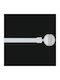 Ausziehbar Metallisch Vorhangstange L-N Zenitude Einfach Φ19mm 210-380cm White