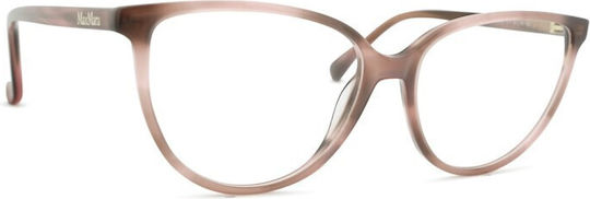 Max Mara Γυναικείος Κοκκάλινος Σκελετός Γυαλιών Cat Eye Ροζ MM 5055 074