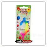 Uniker Birthday Candle Number "9" Multicolored