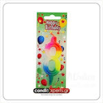 Uniker Birthday Candle Number "8" Multicolored