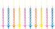 PartyDeco Birthday Candle Regular Multicolored 10pcs SCP-7