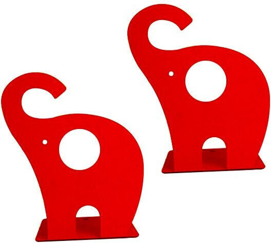 Plastic Book End Holders in Red Colour 2 Pieces