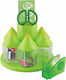 Plastik Büro-Organisator Set In Grünem Farbe 12x16.2cm