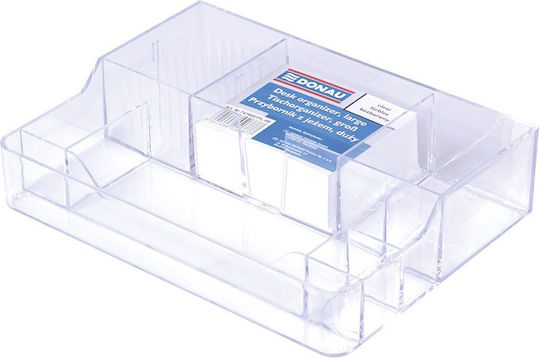 Plastic Desk Organizer in Transparent Color 1pcs 17x5x23cm