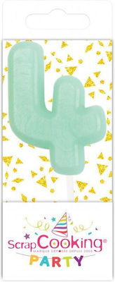 Birthday Candle Number "4" in Green Color