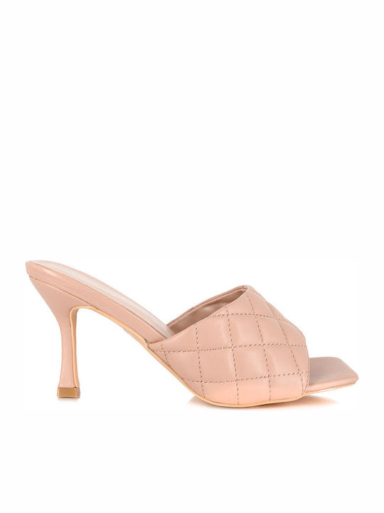 Malesa Thin Heel Mules Pink