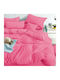 My Home Luxury Set Cearșafuri King Size cu Elastic 180x200+25cm. Fuchsia 4buc
