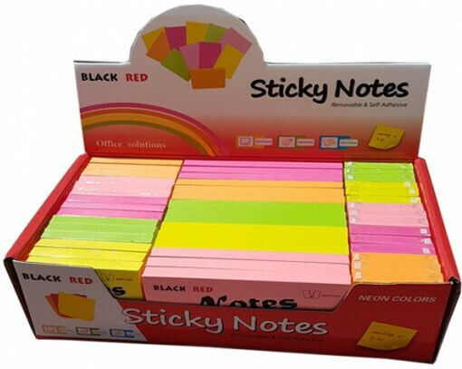 Black Red Haftnotizen 7.5x7.5Stück (Μiverse Farben)