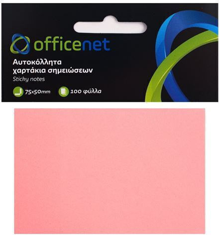 Officenet Autocolante Hârtii de Notițe 100 Foi Roz 7.5x5buc