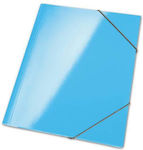 Folder with Rubber Band for Paper A4 Light Blue