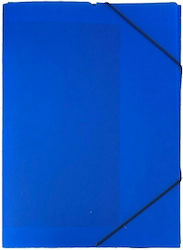 Capa Case File Folder with Rubber Band and Elastic Blue
