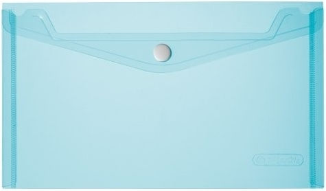 Herlitz Folder Transparent with Button for Paper A6 Blue 6pcs