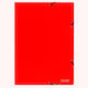 Colorfix Φάκελος με Λάστιχο και Αυτιά για Χαρτί A4 Κόκκινος