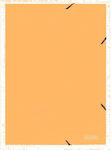 Colorfix Folder Prespan Transparent with Rubber Band and Ears for Paper A4 Orange