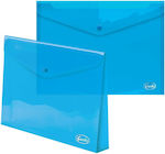 Forofis Folder with Button for Paper A4 Blue