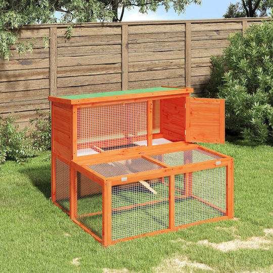 vidaXL 172283 Cușcă de Lemn pentru iepuri 102bucx90bucx84.5buccm.