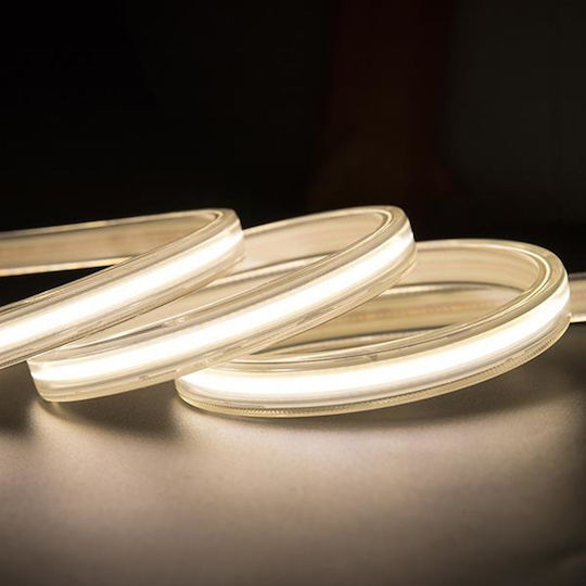 Eurolamp Αδιάβροχη Ταινία LED 220V Ψυχρό Λευκό Φως 10m