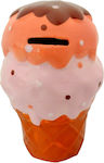 Ceramic ice cream piggy bank 12x15cm ice cream