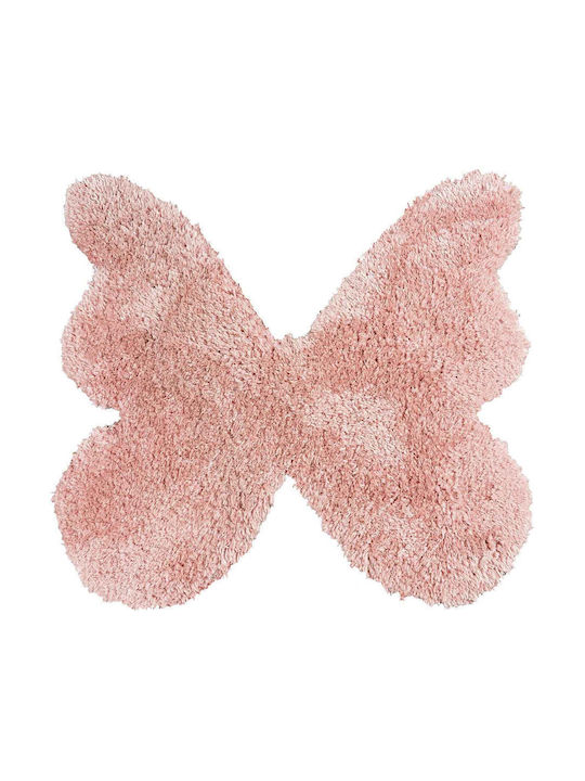 Madi Παιδικό Χαλί Πεταλούδες Ροζ 120x120cm