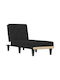 Modern Recliner Catifea Negru L155xW55xH33buc