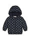 Kids' Quilted Jacket Short with Hood Navy Blue