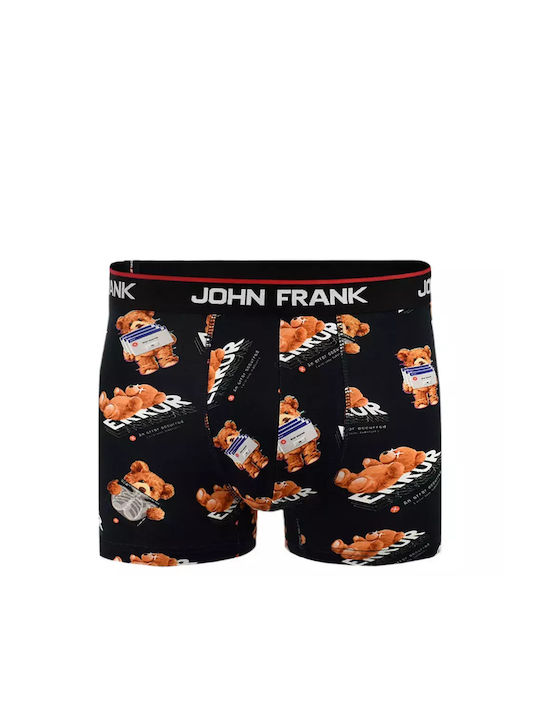 John Frank Herren Boxershorts Schwarz 1Packung