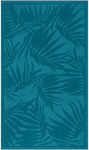 Lino Home Beach Towel Cotton Petrol Blue 160x86cm.