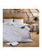 Cokitex Lilly Σετ Σεντόνια Υπέρδιπλα 235x265εκ. Grey (4τμχ)