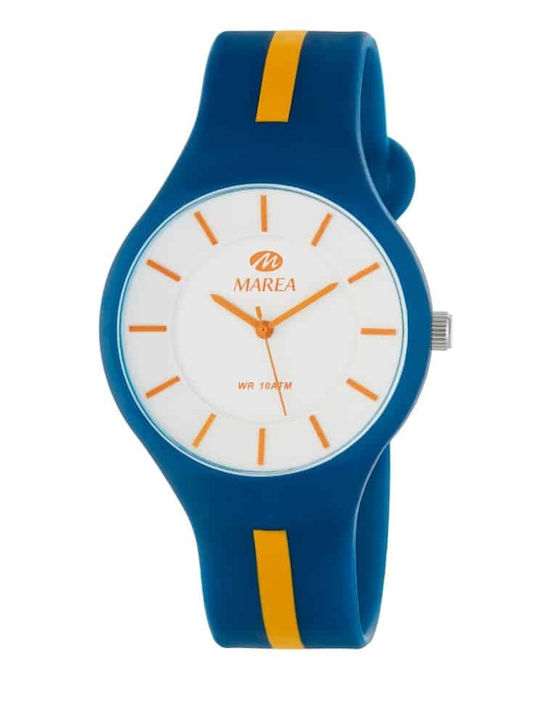 Marea Damen Uhr mit Blau Kautschukarmband