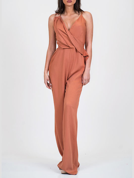 DOT Women's Sleeveless One-piece Suit Orange
