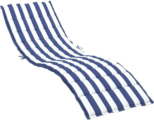 vidaXL Blue Sunbed Cushion 200x70 cm