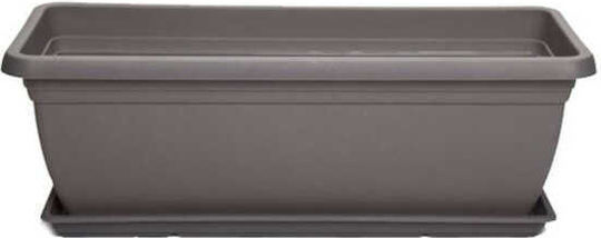 Micplast Mojito Planter Box Plastic Gray 40cm.