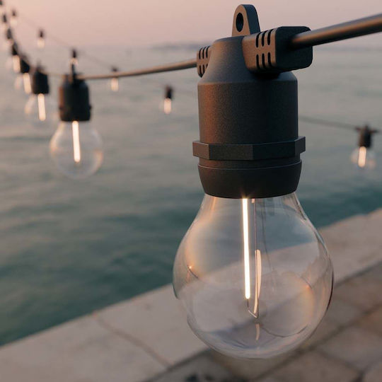 123led Κρεμαστό Ηλιακό Φωτιστικό Γιρλάντα Θερμό Λευκό με Φωτοκύτταρο