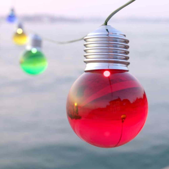 123led Κρεμαστό Ηλιακό Φωτιστικό Γιρλάντα με Φωτοκύτταρο