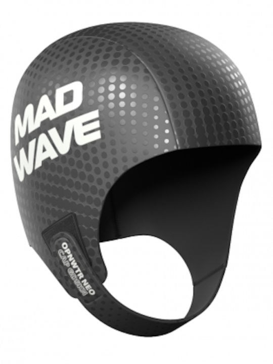 Mad Wave Schwimmkappe Erwachsene aus Polyester Schwarz