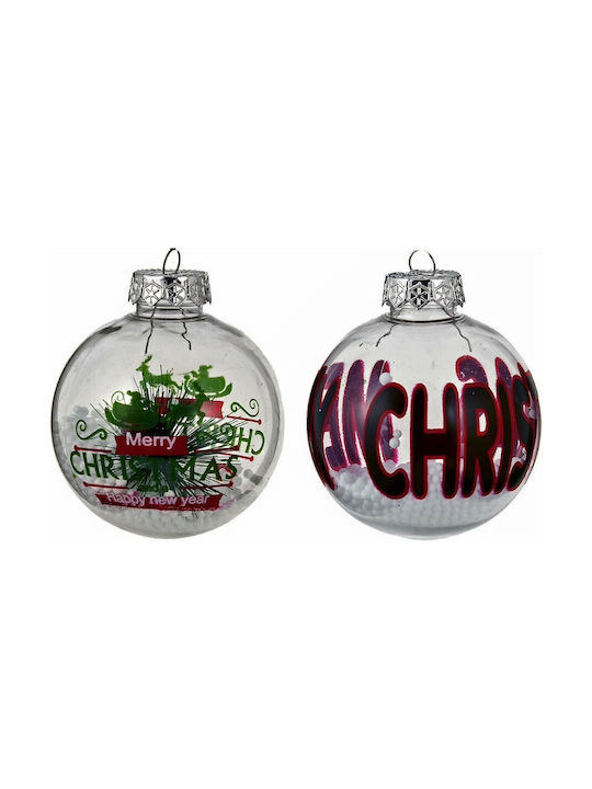 Weihnachtshänger Kugel Ornament Plastik 8cm (Μiverse Designs)