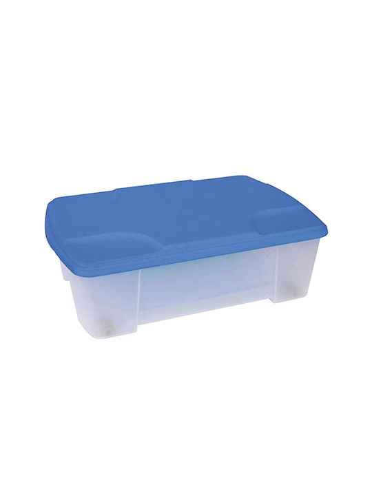 ArtPlast Plastic Storage Box with Wheels and Lid Transparent 56.5x39x19cm