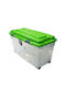 Bama Kunststoff Aufbewahrungsbox mit Rollen und Deckel Transparent 80x40x45cm 1Stück