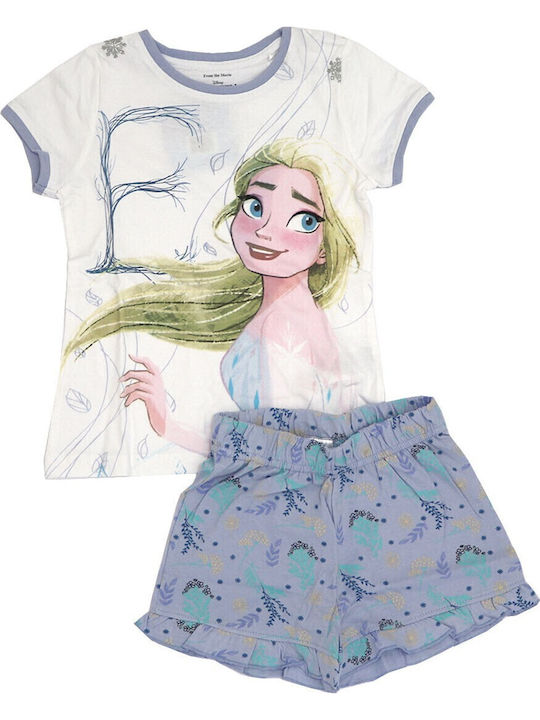 Disney Детска пижама Лятна Син Frozen